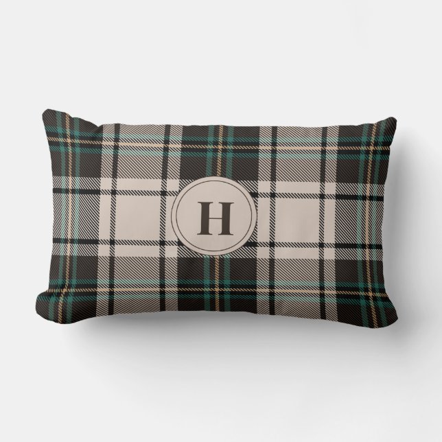 Fall Home Decor Plaid Custom Name Couch Pillows Lendenkissen (Vorderseite)