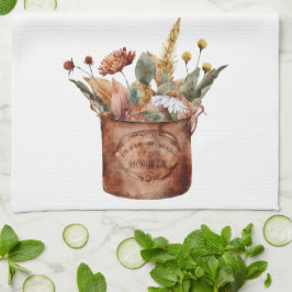 Fall Hütte Kupfer floral botanisch Geschirrtuch