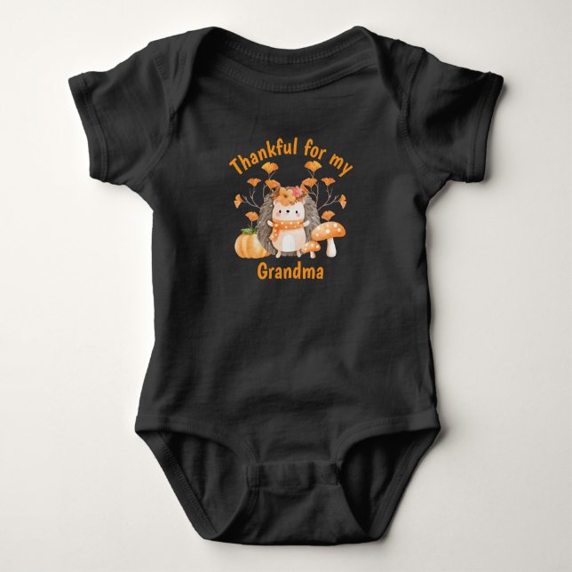 Fall Igel dankbar für Baby Bodysuit Strampler (Vorderseite)