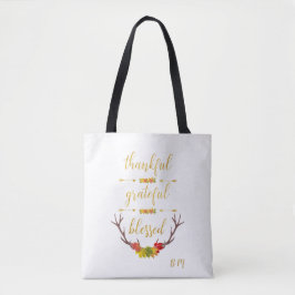 Fall Imitate Gold Dankbarkeit gesegnete Script Tasche