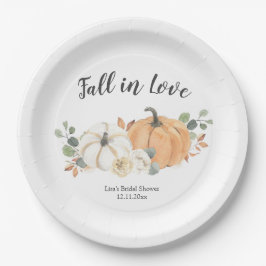 Fall in der Liebe Floral Pumpkin Papierplatte Pappteller