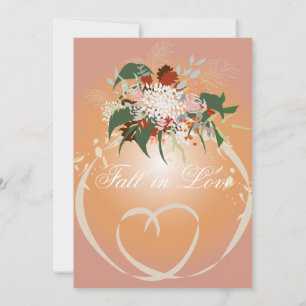 Fall in der Liebe Hochzeit Save the Date Einladung