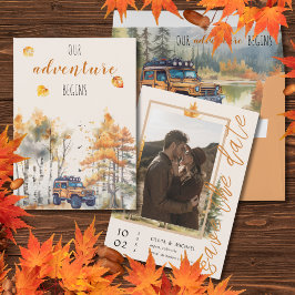Fall in der Liebe Hochzeit speichern Sie die Datum Save The Date
