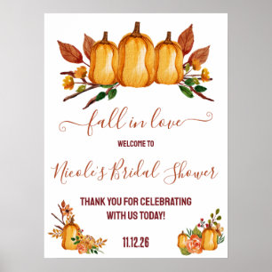 Fall in der Liebe, Orange Pumpkin, Blumenkohl, Bra Poster
