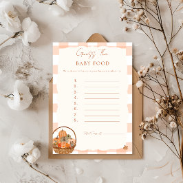Fall in der Liebe Raten Sie die Baby Food Game Car Einladung