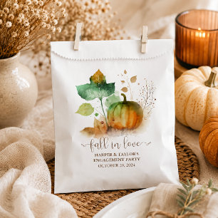 Fall in der Liebe Rustikaler Eleganter Kürbis Geschenktütchen