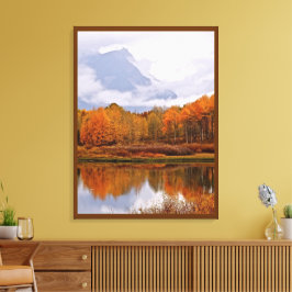 FALL IN GROSSARTIGEN TETON NATIONALPARK LEINWANDDRUCK
