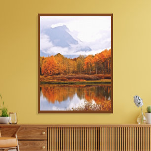 FALL IN GROSSARTIGEN TETON NATIONALPARK LEINWANDDRUCK