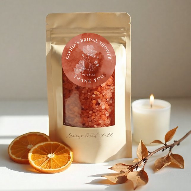 Fall in Liebe Brautparty Vielen Dank Runder Aufkleber (Thank You Favor Sticker)