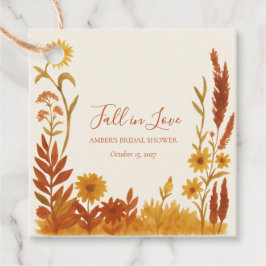 "Fall in Liebe" Brautparty Wasserfarben Geschenkanhänger