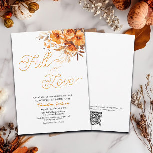 Fall in Liebe Elegantes Brautparty für QR-Code Einladung