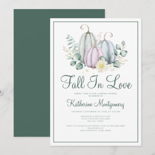 Fall in Liebe Elegantes Pumpkin Fall Brautparty Einladung