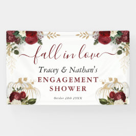 Fall in Liebe Fall Blumenpumpendusche Verlobung Banner