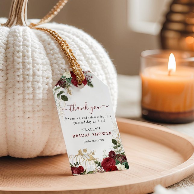 Fall in Liebe Fall Floral Pumpkin Vielen Dank Geschenkanhänger (Von Creator hochgeladen)