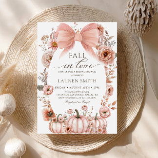 Fall in Liebe Fall Pumpkin Bridal Dusche Einladung