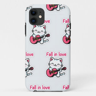 "Fall in Liebe Kitty Sticker" Case-Mate iPhone Hülle