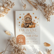 Fall in Liebe Kleine Teddy Bear Pumpkin Baby Dusch