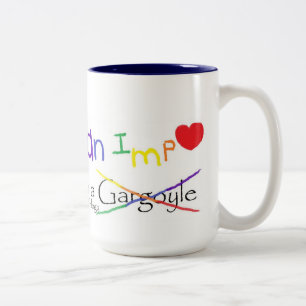 Fall in Liebe mit einem Kobold-Regenbogen Zweifarbige Tasse