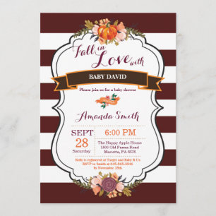 Fall in Liebe Pumpkin Baby Dusche Einladungskarte