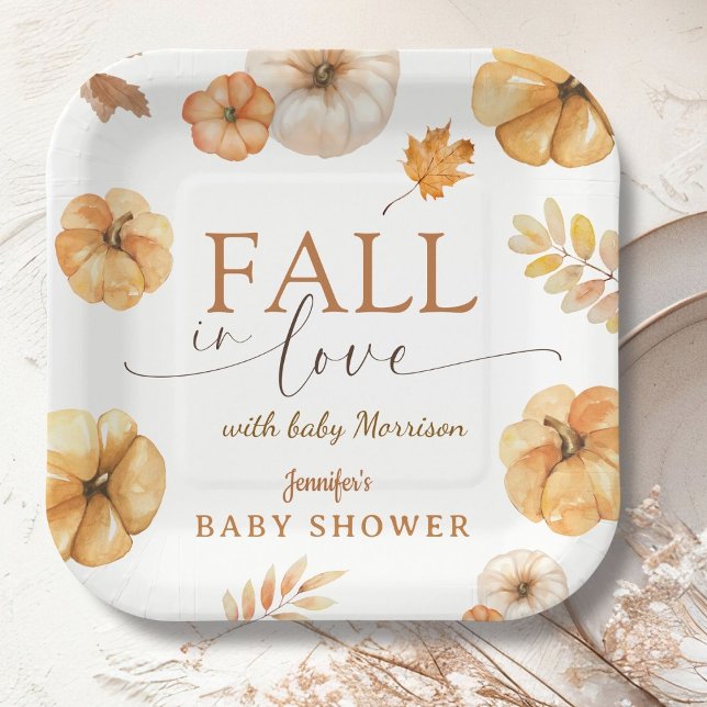 Fall in Liebe Pumpkin Baby Duschpapier Pappteller (Von Creator hochgeladen)