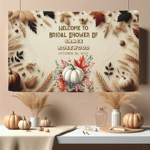 Fall in Liebe Pumpkin Land Rustikales Brautparty Banner
