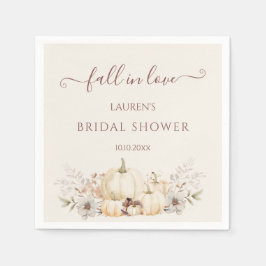 Fall in Liebe Pumpkins Elegantes Brautparty Serviette