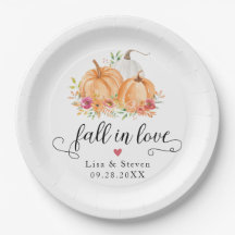 Fall in Liebe Pumpkins Hochzeit Teller