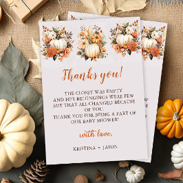 Fall in Liebe Wildblume Muster Dankeskarte