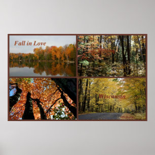 Fall in Liebe Wisconsin Poster