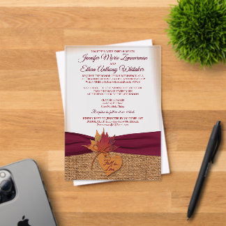 Fall in Love Acrylic Wedding Invitation Acryleinladungen