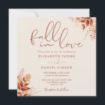 Fall In Love Autumn Floral QR Code Wedding Einladung<br><div class="desc">This elegant autumn fall wedding invitation can be personalized with your information in chic typography with your wedding website details and your QR code on the reverse. Designed by Thisisnotme©</div>