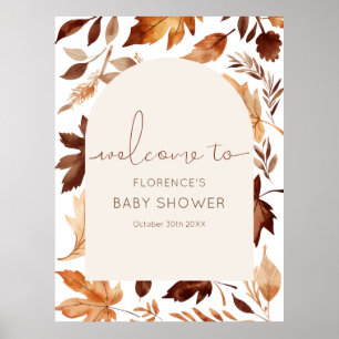 Fall In Love Baby Shower Party  Poster