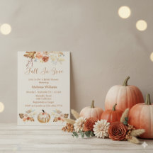 Fall In Love Boho Terracotta Autumn Bridal Shower