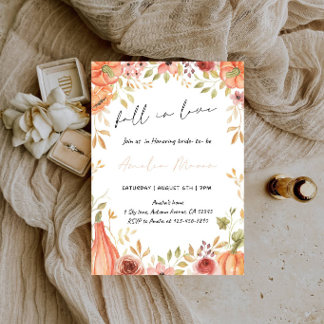 Fall in Love Bridal Shower - Autumn Bride Shower Einladung