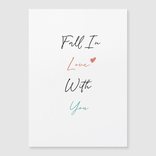 Fall In Love Carte magnétique de la Saint Valentin (Devant)