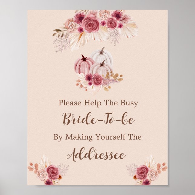 Fall In Love Help The Busy Bride Address  Poster (Vorne)