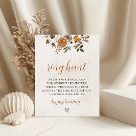 Fall in Love | Ring Hunt Bridal Shower Game Sign Poster