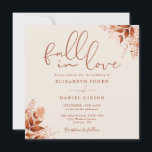 Fall In Love Rustic Autumn Floral Wedding Einladung<br><div class="desc">This elegant autumn fall wedding invitation can be personalized with your information in chic typography. Designed by Thisisnotme©</div>