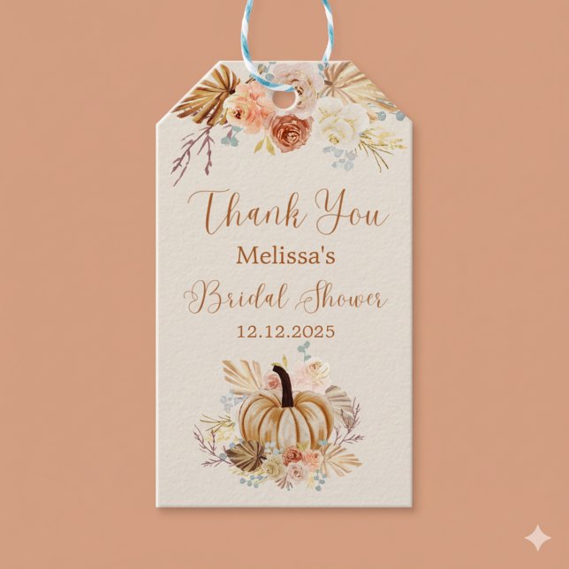 Fall In Love Rustic Bridal Shower Thank You Geschenkanhänger (Von Creator hochgeladen)