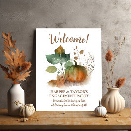 Fall In Love Rustic Pumpkin  Poster