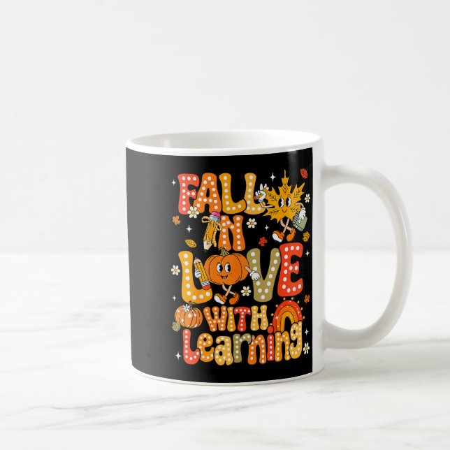 Fall In Love With Learning Autumn Thanksgiving Pum Kaffeetasse (Rechts)