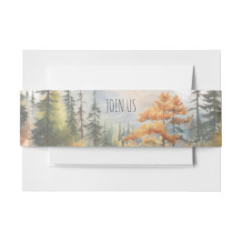 Fall in LoveMountain Hochzeit Einladung Bauchband Einladungsbanderole