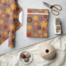 Fall Inspiriert rustikale Blume Nahtloser Erntedan Geschenkpapier