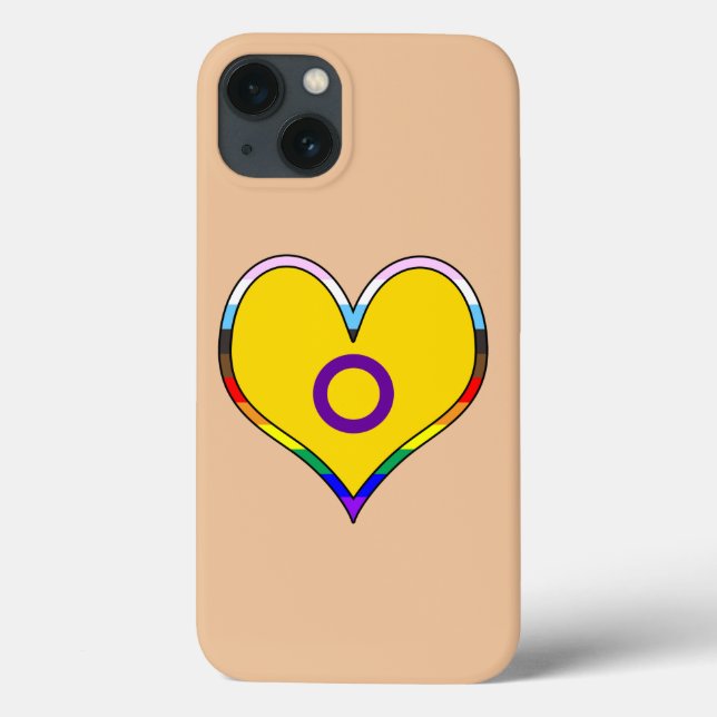 Fall Intersex Pride Heart Case-Mate iPhone Hülle (Rückseite)