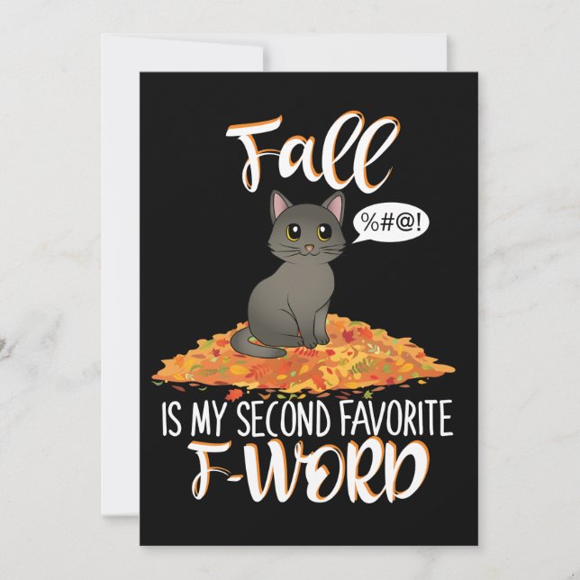 Fall is My Second Favorite F-Word - Cute Cat (Vorderseite)