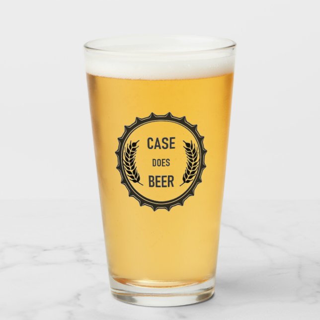 Fall ist Bier: Farbglas; transparentes schwarzes L Glas (Vorne (Gefüllt))