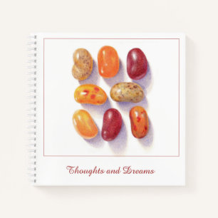 FALL JELLY BEANS 8.5x8.5 SpiralNotebook Notizbuch