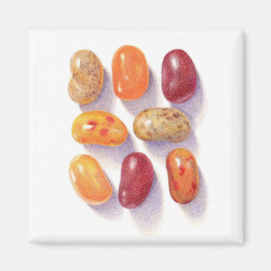 FALL JELLY BEANS Aimant Carré