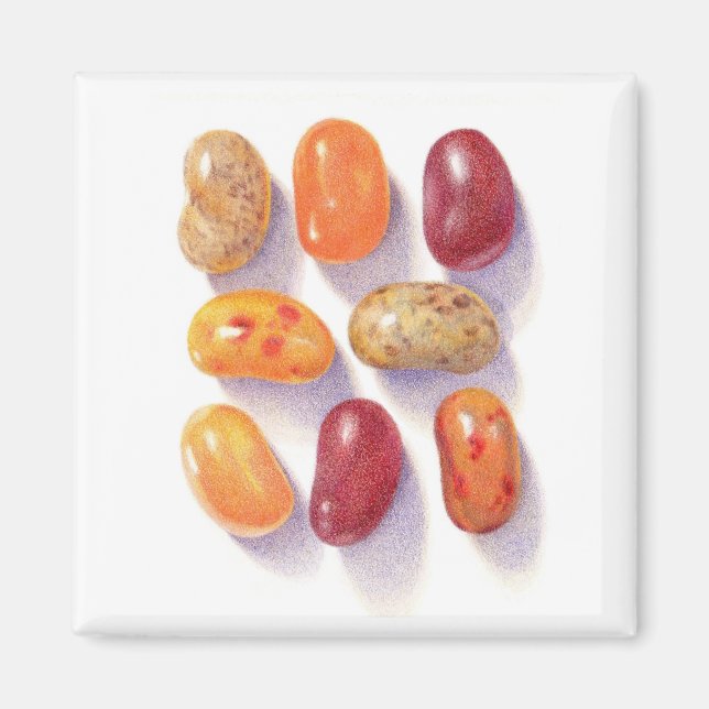 FALL JELLY BEANS Square Magnet (Vorne)