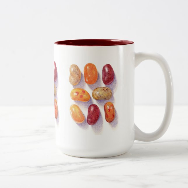 FALL JELLY BEANS Tall Maroon Zwei-Tone-Tasse Zweifarbige Tasse (Rechts)